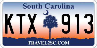 SC license plate KTX913