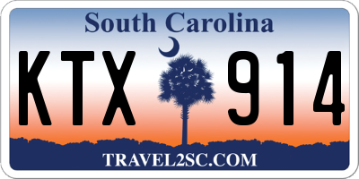 SC license plate KTX914
