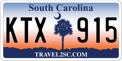 SC license plate KTX915