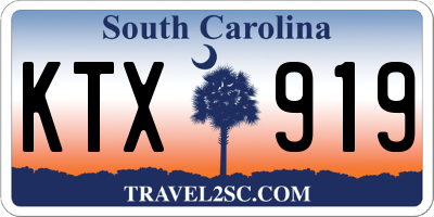 SC license plate KTX919