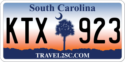 SC license plate KTX923