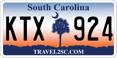SC license plate KTX924