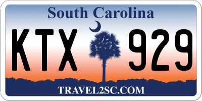 SC license plate KTX929