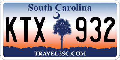 SC license plate KTX932