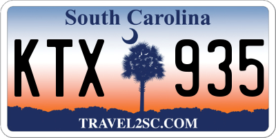 SC license plate KTX935