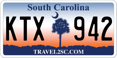 SC license plate KTX942