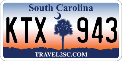 SC license plate KTX943