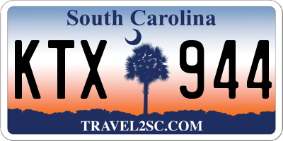 SC license plate KTX944