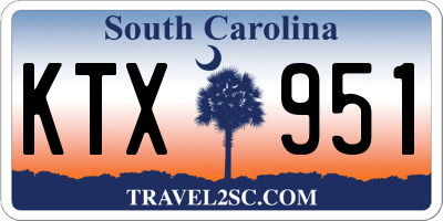 SC license plate KTX951