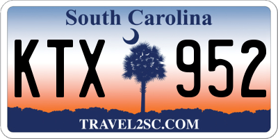 SC license plate KTX952