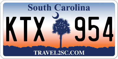 SC license plate KTX954