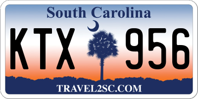 SC license plate KTX956