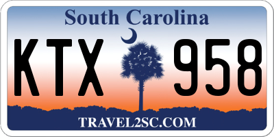 SC license plate KTX958