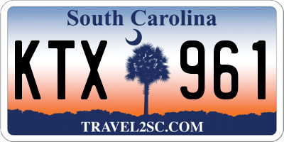 SC license plate KTX961