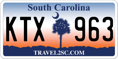SC license plate KTX963