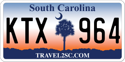 SC license plate KTX964