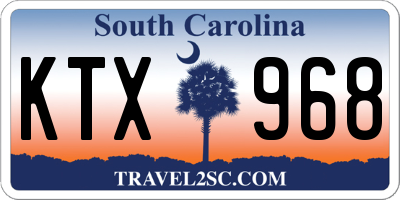 SC license plate KTX968