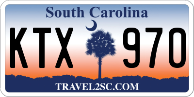 SC license plate KTX970