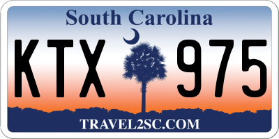 SC license plate KTX975
