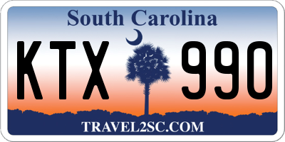 SC license plate KTX990