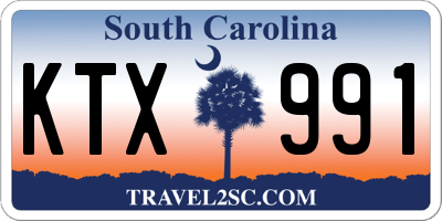 SC license plate KTX991