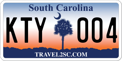 SC license plate KTY004