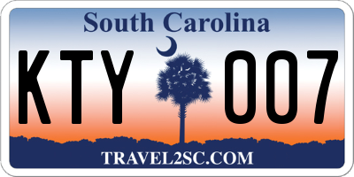 SC license plate KTY007