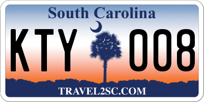 SC license plate KTY008