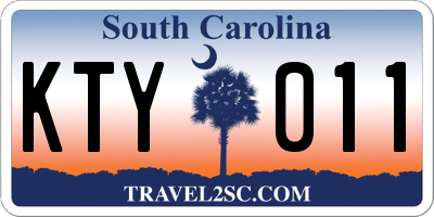 SC license plate KTY011