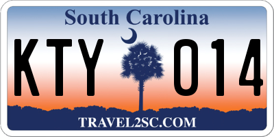 SC license plate KTY014