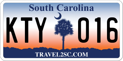 SC license plate KTY016
