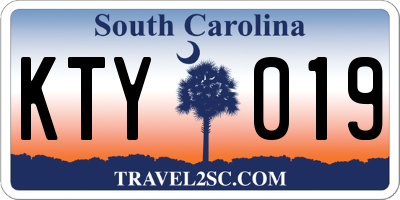 SC license plate KTY019