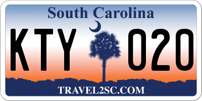 SC license plate KTY020