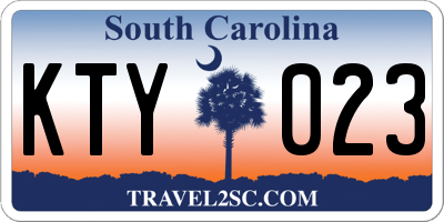 SC license plate KTY023