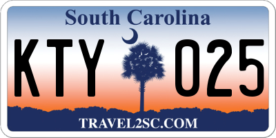 SC license plate KTY025