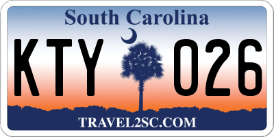 SC license plate KTY026