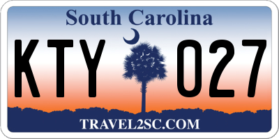 SC license plate KTY027
