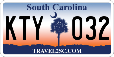 SC license plate KTY032