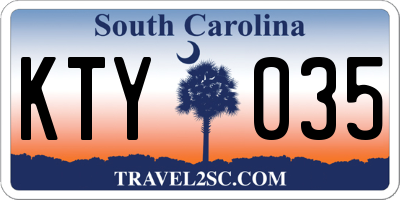 SC license plate KTY035