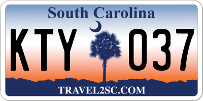 SC license plate KTY037