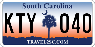 SC license plate KTY040