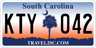 SC license plate KTY042