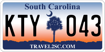 SC license plate KTY043