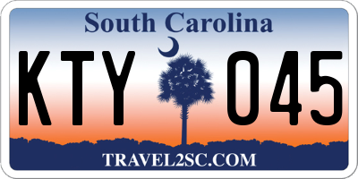 SC license plate KTY045