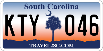 SC license plate KTY046
