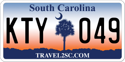 SC license plate KTY049