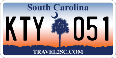 SC license plate KTY051