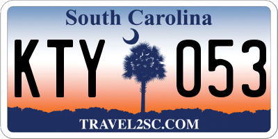 SC license plate KTY053