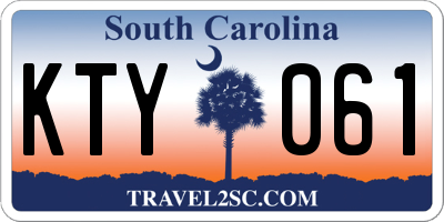 SC license plate KTY061