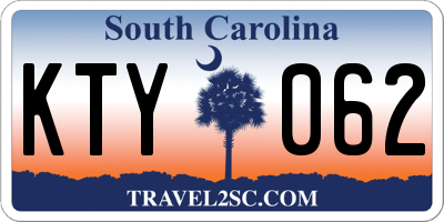 SC license plate KTY062